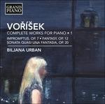 Opere per pianoforte vol.1 - CD Audio di Jan Vaclav Hugo Vorisek