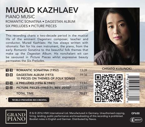 Opere per pianoforte - CD Audio di Murad Kazhlaev - 2