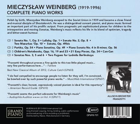 Opere per Pianoforte - CD Audio di Mieczyslaw Weinberg - 2