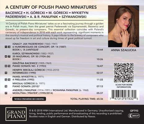 A Century of Polish Piano Miniatures - CD Audio di Anna Szalucka - 2