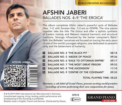 Ballades n.4, n.9 The Eroica - CD Audio di Afshin Jaberi - 2