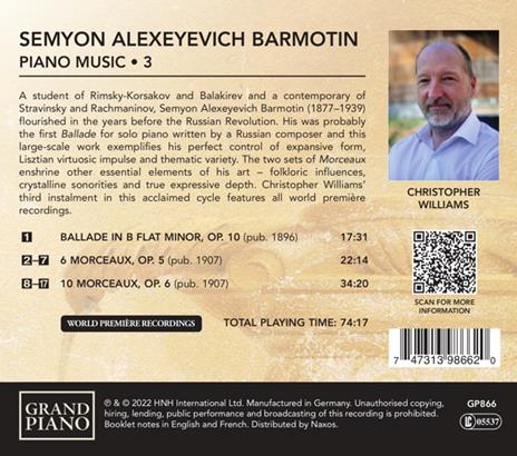 Piano Music Vol. 3 - CD Audio di Christopher Williams - 2