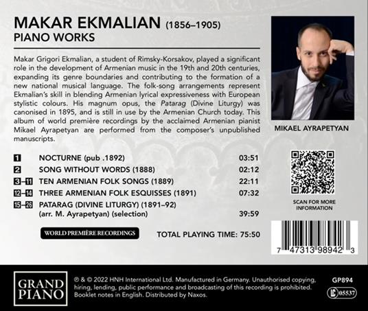 Piano Works - CD Audio di Mikael Ayrapetyan,Makar Ekmalian - 2