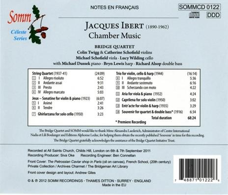 Chamber Music - CD Audio di Jacques Ibert - 2