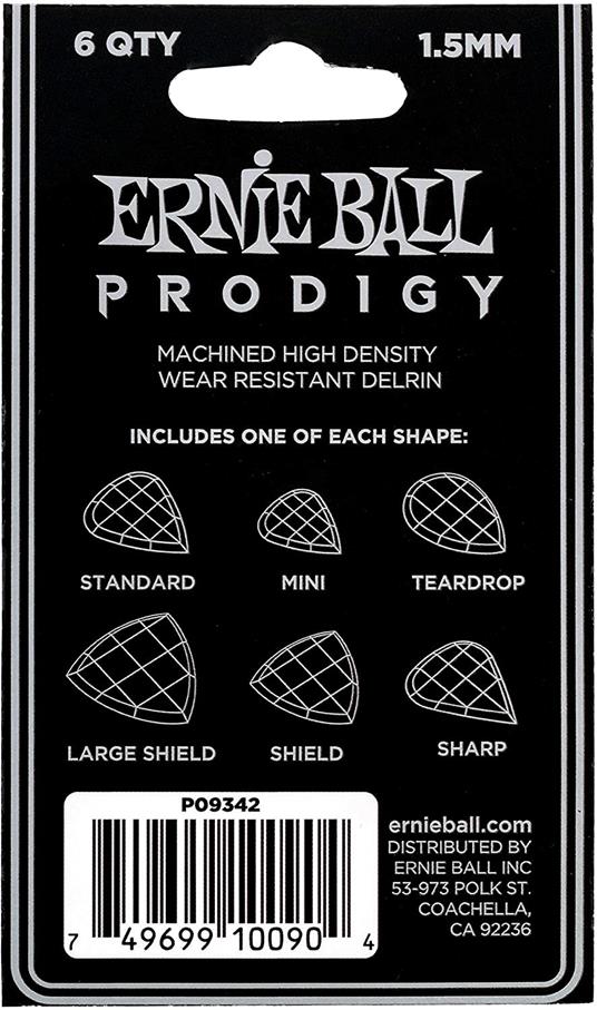 Ernie Ball 9342 Plettri Prodigy Multipack White 2,0Mm - 4