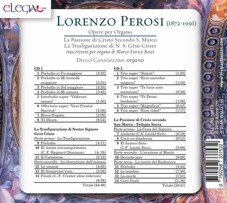Musica per organo - CD Audio di Lorenzo Perosi,Diego Cannizzaro - 2