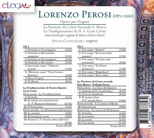 Musica per organo - CD Audio di Lorenzo Perosi,Diego Cannizzaro - 2