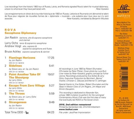 Saxophone Diplomacy - CD Audio di Jon Raskin - 2