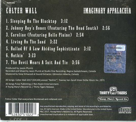 Imaginary Appalachia (Mini CD) - CD Audio di Colter Wall - 2