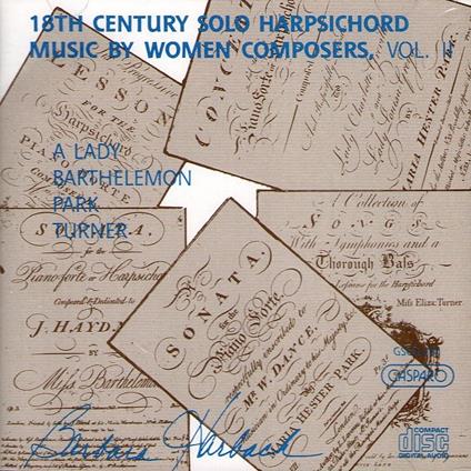 A LADY - 18th century solo harpsichord - CD Audio