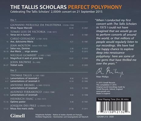 Perfect Poliphony - CD Audio di Tallis Scholars,Peter Phillips - 2