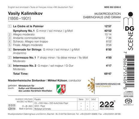 Kutson,Mikhail/Niederrheinische Sinfoniker - Serenade, Sinfonie Nr.1, Streicherserenade /+ - CD Audio - 2