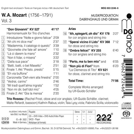 Don Giovanni KV527 - CD Audio di Wolfgang Amadeus Mozart,Trio Roseau - 2