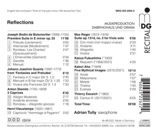 Reflections - CD Audio di Adrian Tully - 2