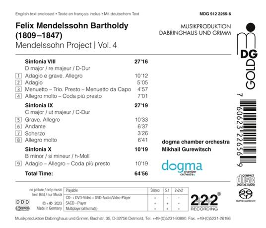 Mendelssohn Project Vol. 4 - CD Audio di Felix Mendelssohn-Bartholdy - 2