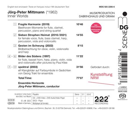 Ensemble Horizonte - Inner Worlds (Sacd) - SuperAudio CD - 2