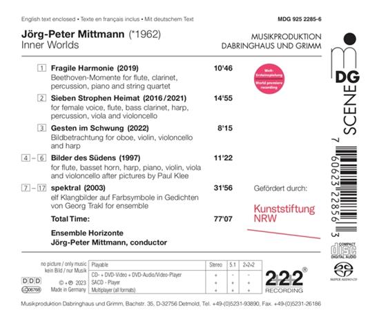 Ensemble Horizonte - Inner Worlds (Sacd) - SuperAudio CD - 2