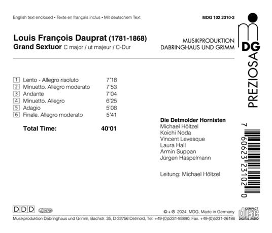 Grand Sextuor - CD Audio di Die Detmolder Hornisten - 2