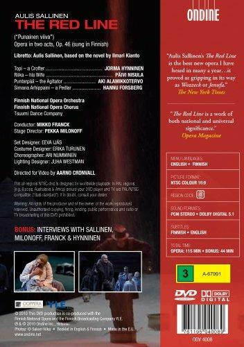 The red line (DVD) - DVD di Aulis Sallinen,Mikko Franck - 2