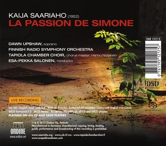 La Passion de Simone - SuperAudio CD ibrido di Kaija Saariaho - 2