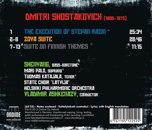 L'esecuzione di Stefan Razin - Zoja Suite - CD Audio di Dmitri Shostakovich - 2