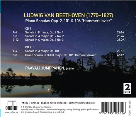 Sonate per pianoforte op.2, op.101, op.106 - CD Audio di Ludwig van Beethoven - 2