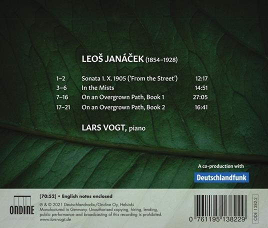 On An Overgrown Path - In The Mists - Sonata 1.X.1905 - CD Audio di Leos Janacek,Lars Vogt - 2