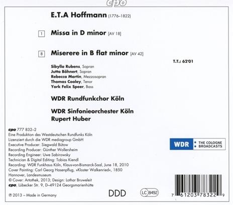 Musica sacra - CD Audio di WDR Symphony Orchestra,Ernst Theodor Amadeus Hoffmann,Rupert Huber - 2