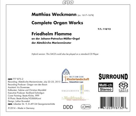 Complete Organ Works - SuperAudio CD ibrido di Matthias Weckmann,Friedhelm Flamme - 2