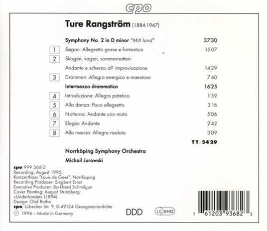 Sinfonia n.2 - CD Audio di Ture Rangström - 2
