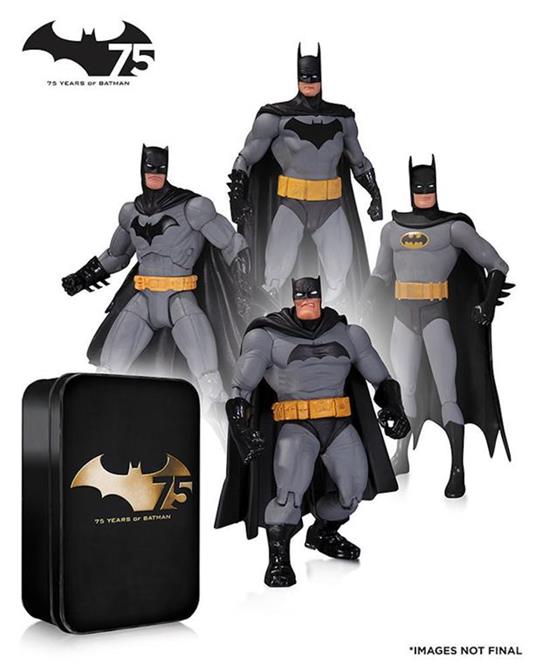 Dc Comics Collectibles Batman 75th Anniversary 4 Pack Collector Set New Nuovo