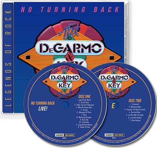 No Turning Back Live - CD Audio di DeGarmo & Key