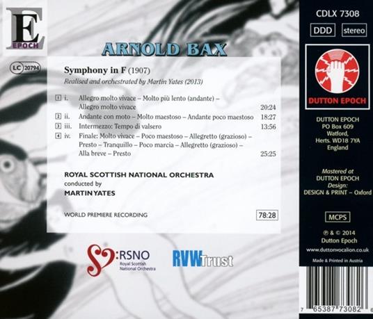 Sinfonia in Fa - CD Audio di Arnold Bax - 2