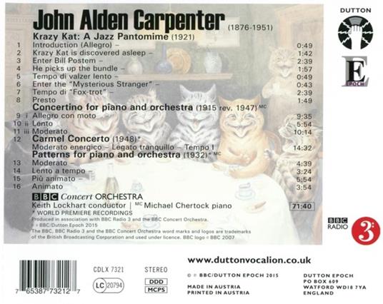Krazy Kat - A Jazz Pantomime - CD Audio di John Alden Carpenter - 2