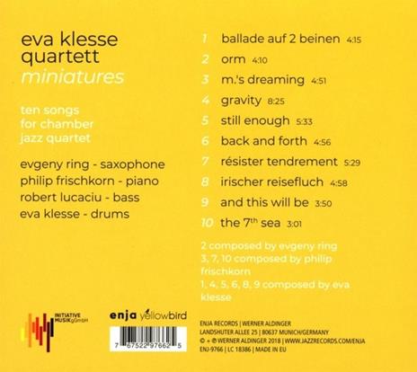 Miniatures - CD Audio di Eva Klesse - 2