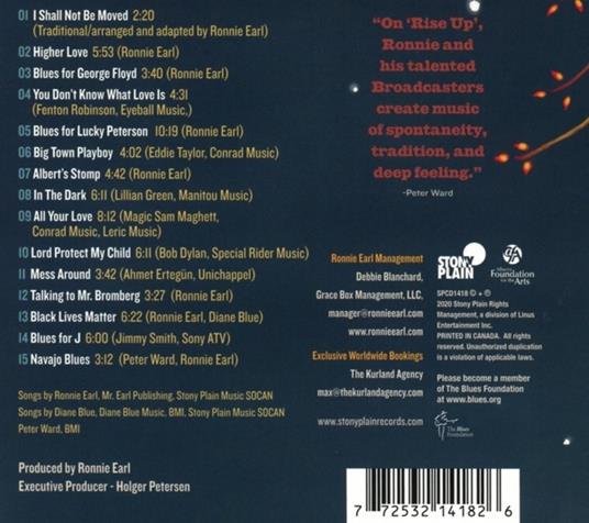 Rise Up - CD Audio di Ronnie Earl