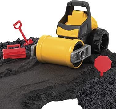 Kinetic Sand Set Gioco con Rullo Asfaltatore e 227 G di Kinetic Sand Nera, dai 3 Anni, 6056481 - 4