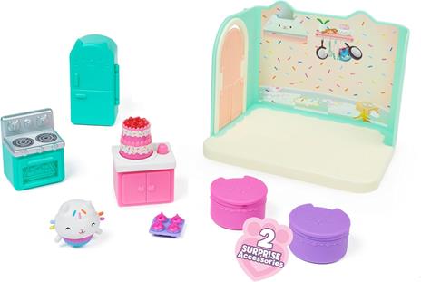 Gabby's Dollhouse, La cucina di gattino Dolcetto, mini playset stanze della casa, giochi per bambini dai 3 anni in su - 4