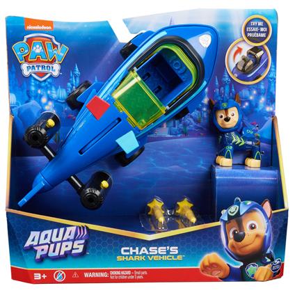 Paw Patrol Aqua Pups Shark Vehicle di Chase per Bambini dai 3 Anni in su