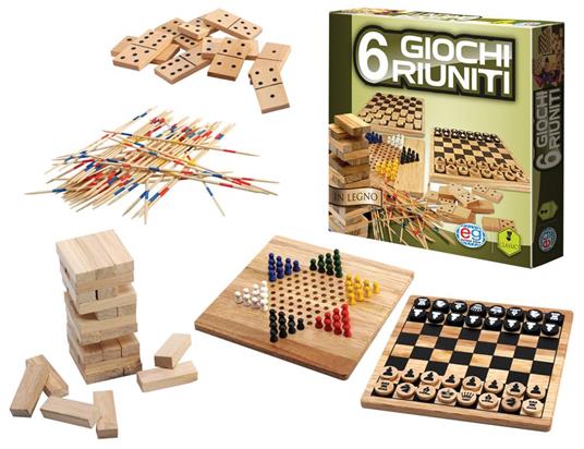 6 Giochi riuniti in Legno. Gioco da tavolo - 4