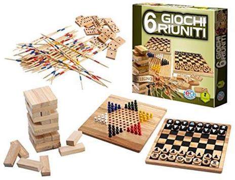 6 Giochi riuniti in Legno. Gioco da tavolo - 2