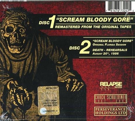 Scream Bloody Gore - CD Audio di Death - 2