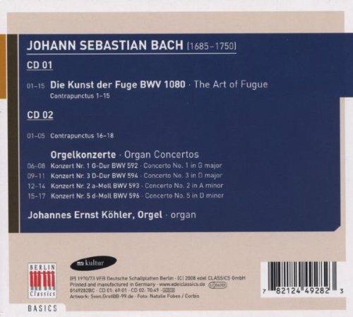 L'arte della fuga (Die Kunst der Fugue) - Concerti per organo - CD Audio di Johann Sebastian Bach,Johannes-Ernst Köhler - 2