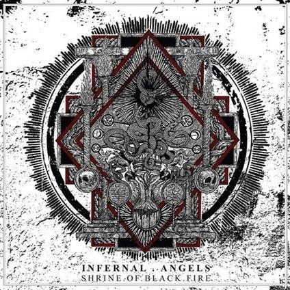 Shrine Of Black Fire (White with Splatter Editon) - Vinile LP di Infernal Angels