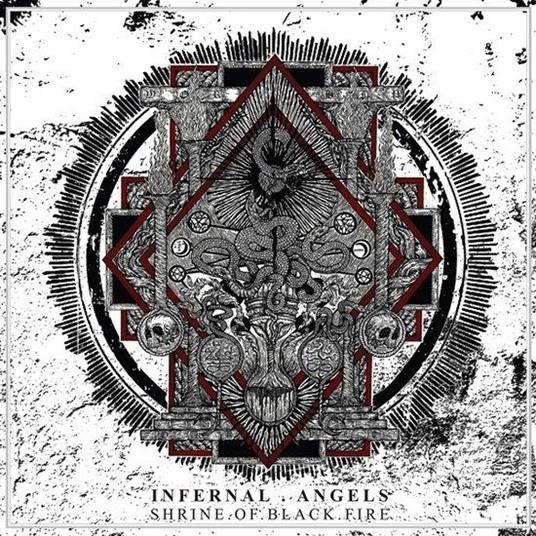 Shrine Of Black Fire (White with Splatter Editon) - Vinile LP di Infernal Angels