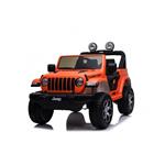 Auto Elettrica Per Bambini Jeep Wrangler Rubicon Deluxe R/C Arancione 2 Posti Con Tappetini E Maniglia 12V Bcr