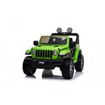 Auto Elettrica Per Bambini Jeep Wrangler Rubicon Deluxe R/C Verde 2 Posti 12V Con Tappetini E Maniglia 12V Bcr