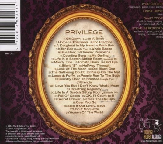 Privilege - CD Audio di Ivor Cutler - 2