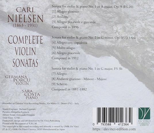Sonate complete per violino - CD Audio di Carl August Nielsen,Germana Porcu - 2