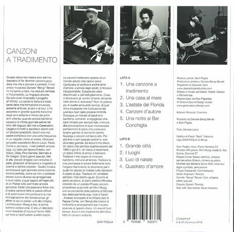 Canzoni a tradimento - Vinile LP di Sam Paglia - 2